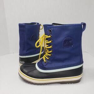 Sorel 1964 Premium CVS Snow Boots Womens 9 Blue Lace-Up Winter Waterproof Casual